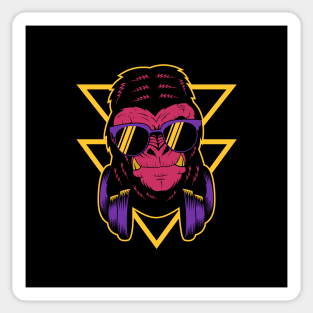 Retro Gorilla Design Sticker